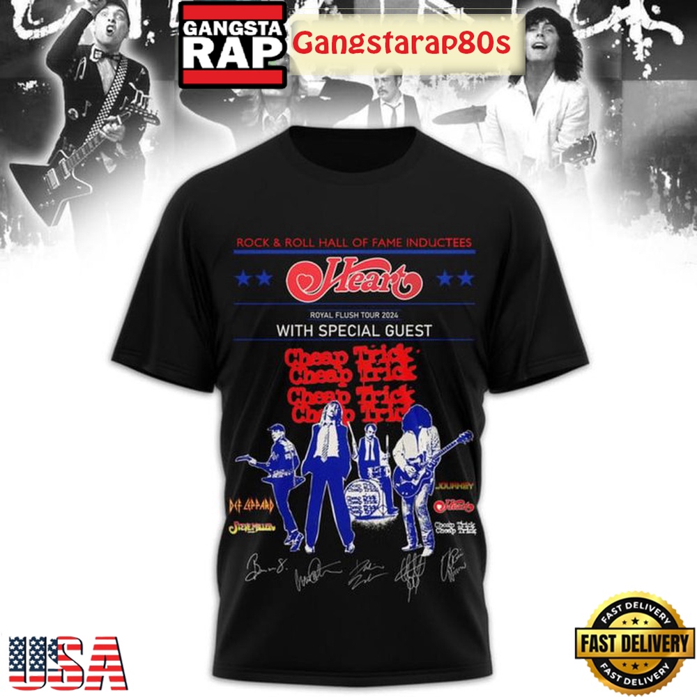Heart Rock And Roll Hall Of Fame Inductees With Cheap Trick 2026 T-Shirt