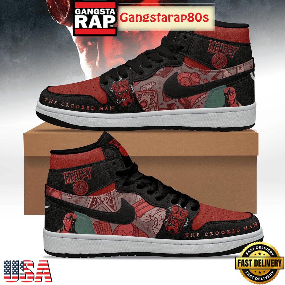 Hellboy The Crooked Man Movie Nike Air Jordan 1 Sneakers Shoes