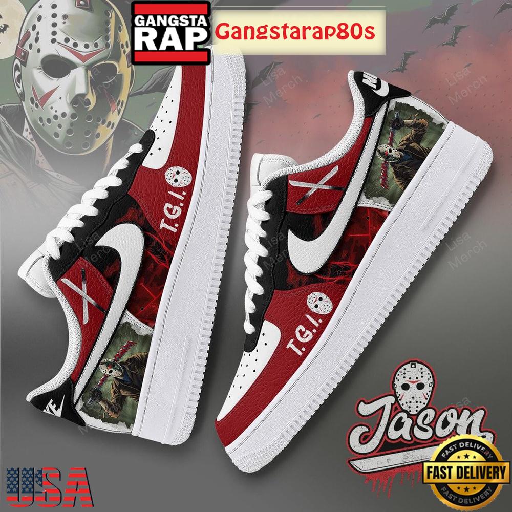 Jason Voorhees Thank God It’s Friday 13th Nike Air Force 1 Sneakers Shoes