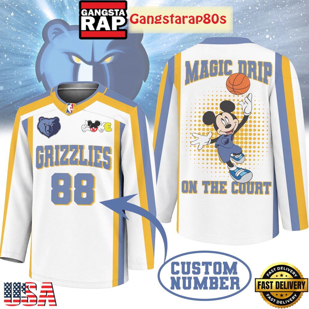 Memphis Grizzlies Premium NBA Magic Drip Long Jersey