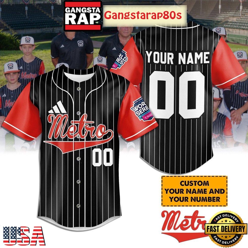 Metro Little League World Series Custom Baseball Jersey