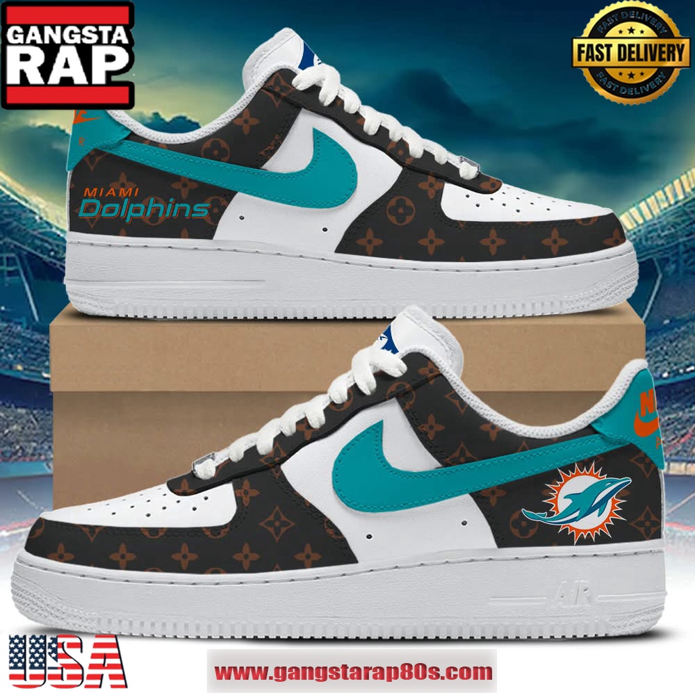 Miami Dolphins x Louis Vuitton 2026 Air Force 1 Sneakers Shoes