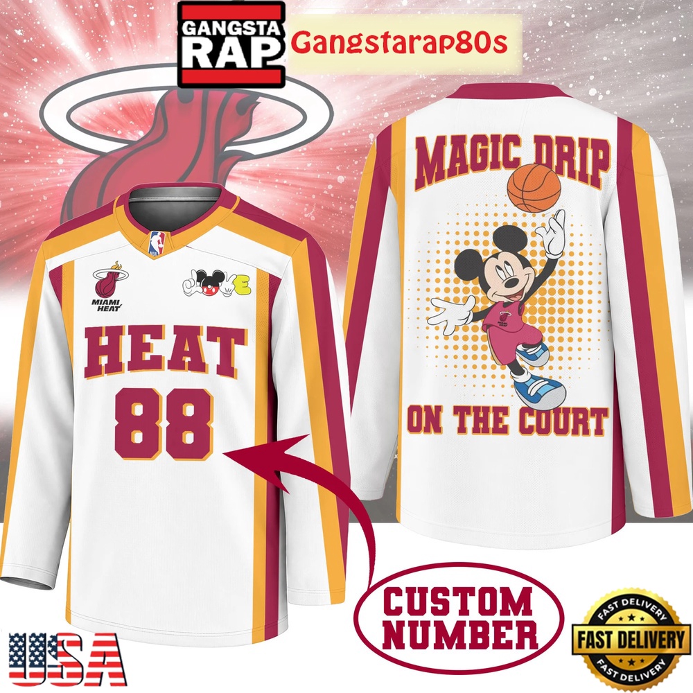 Miami Heat Premium NBA Magic Drip Long Jersey