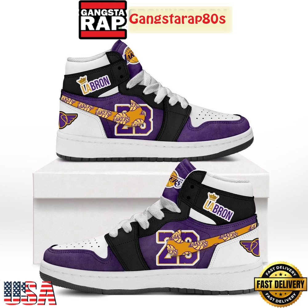 NBA Los Angeles Lakers I Love Lebron James Air Jordan 1 Sneakers Shoes