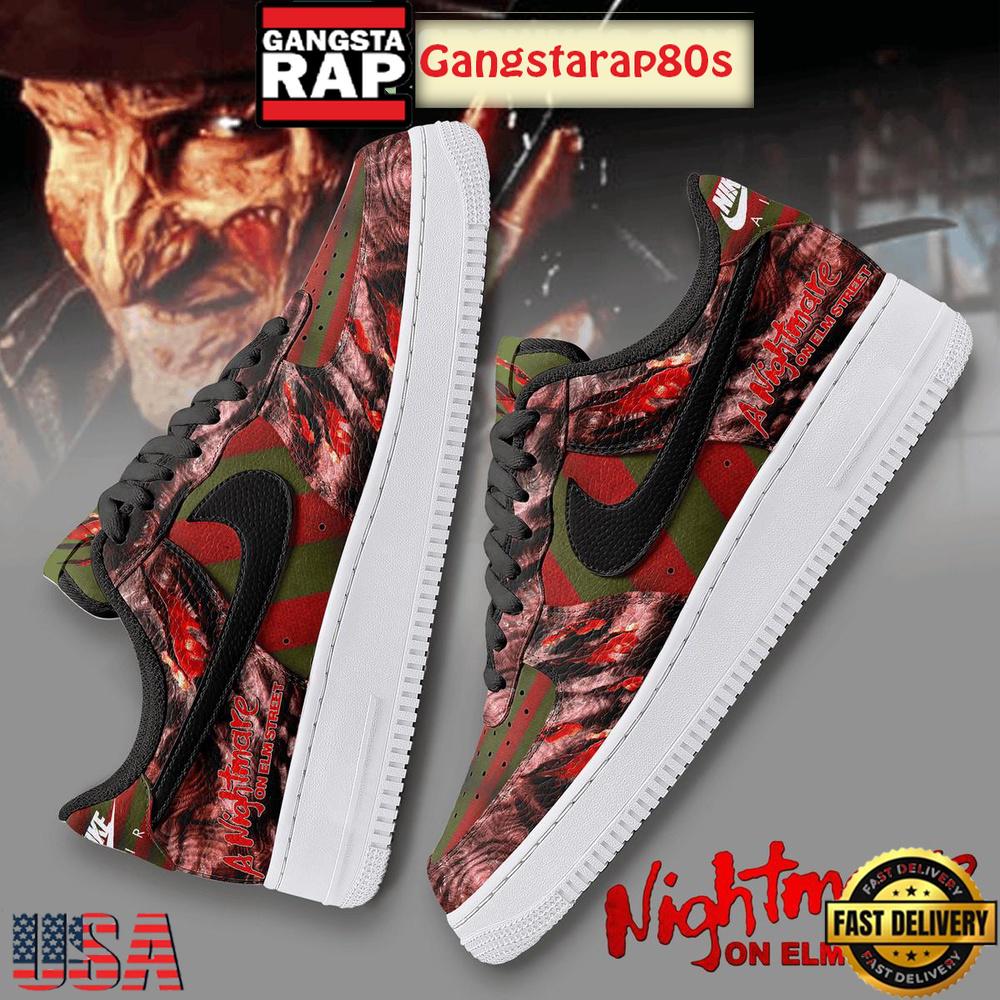 Nightmare On Elm Street True Horror Movie Nike Air Force 1 Sneakers Shoes
