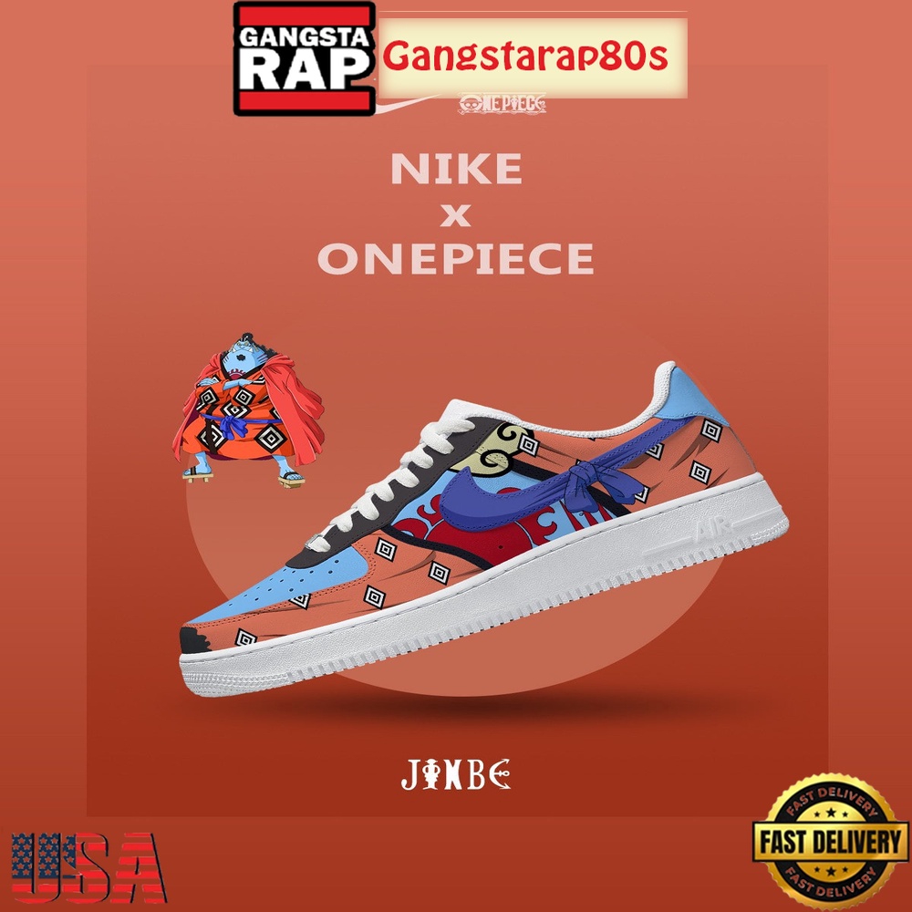 One Piece Knight of the Sea Jinbe V.2 Nike Air Force 1 Sneakers Shoes