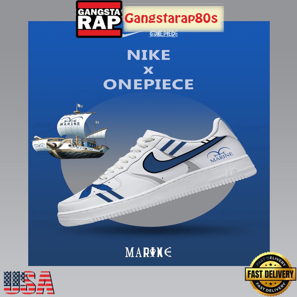 One Piece Marine Nike Air Force 1 Sneakers Shoes