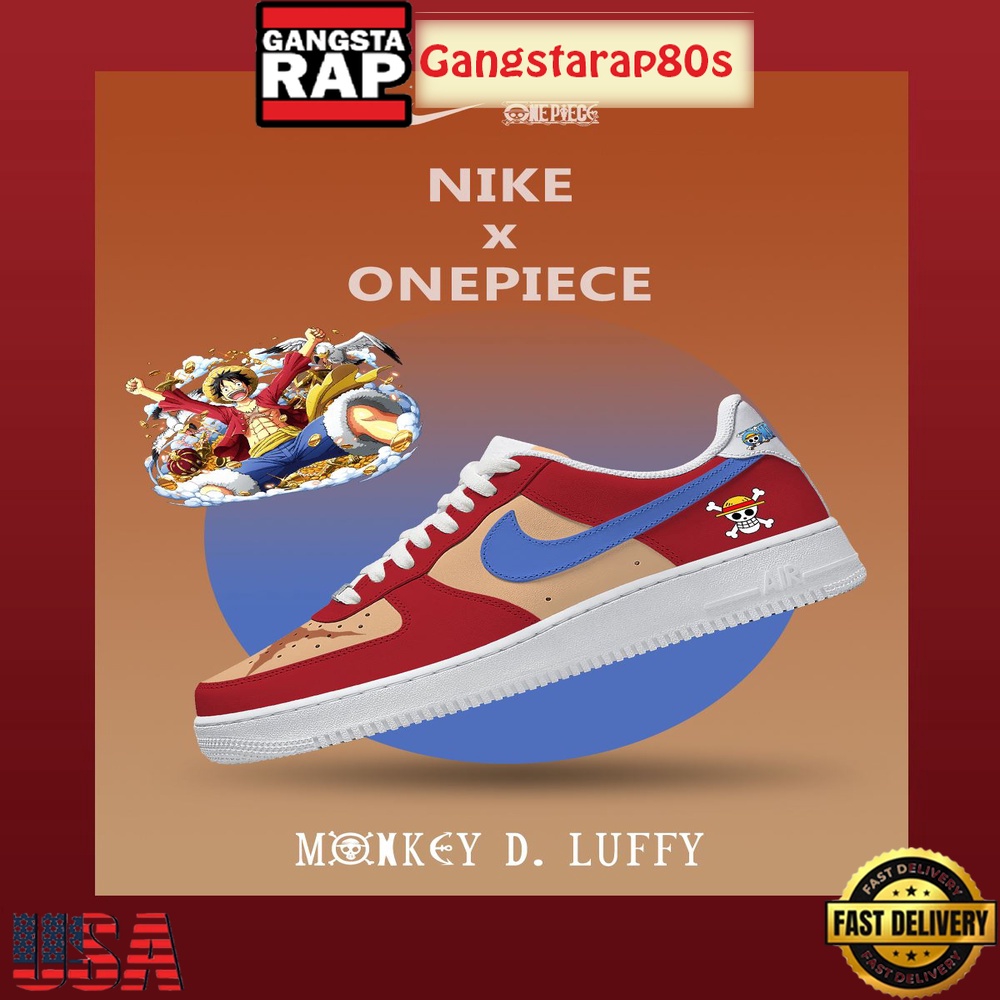 One Piece Monkey D. Luffy V.1 Nike Air Force 1 Sneakers Shoes