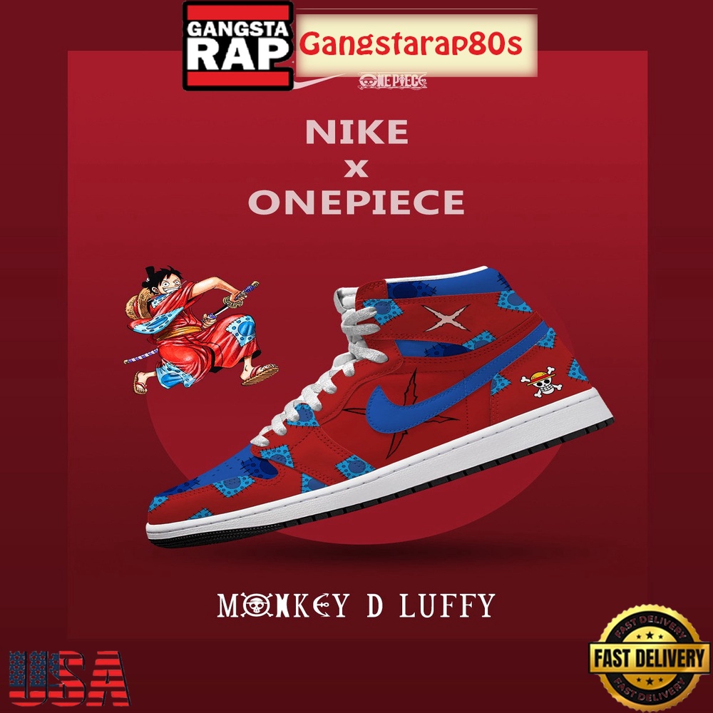 One Piece Monkey D. Luffy V.5 Nike Air Jordan 1 High-Top Shoes