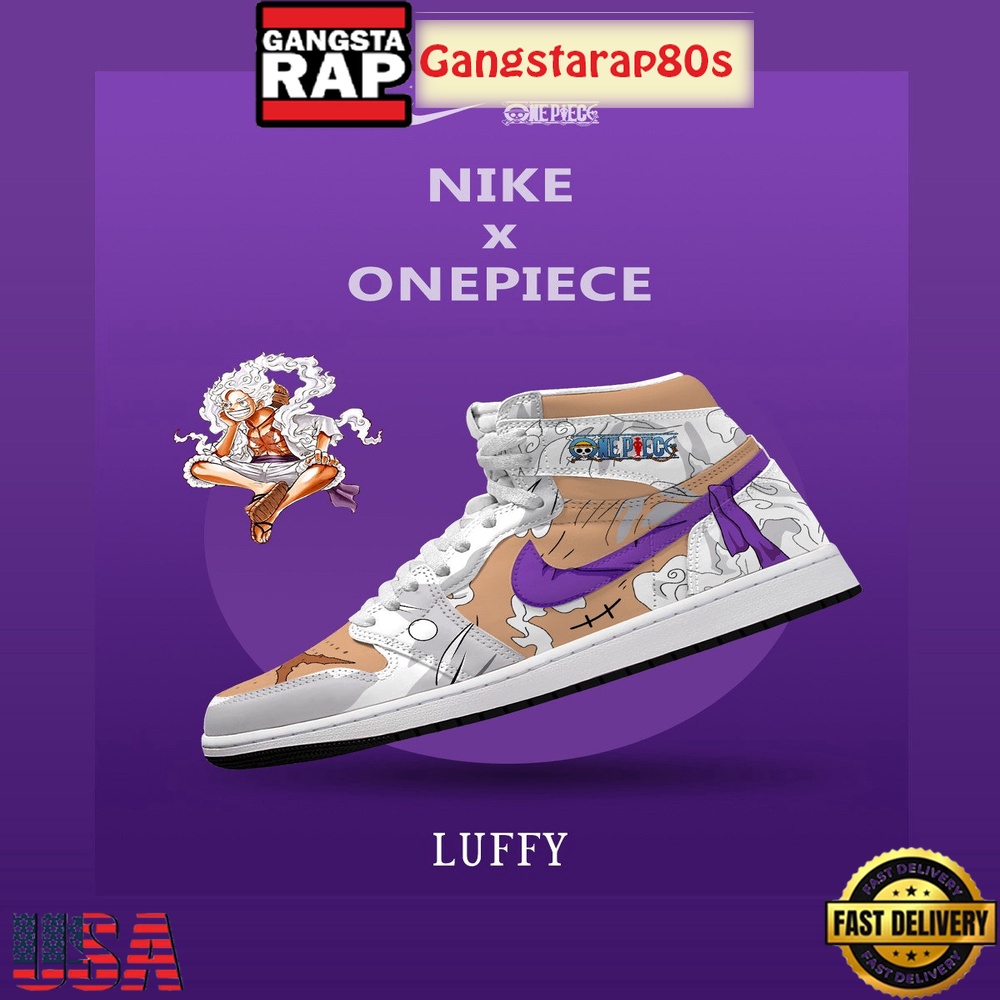 One Piece Monkey D. Luffy V.6 Nike Air Jordan 1 High-Top Shoes