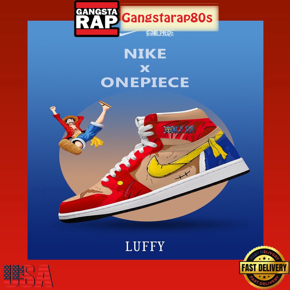 One Piece Monkey D. Luffy V.7 Nike Air Jordan 1 High-Top Shoes
