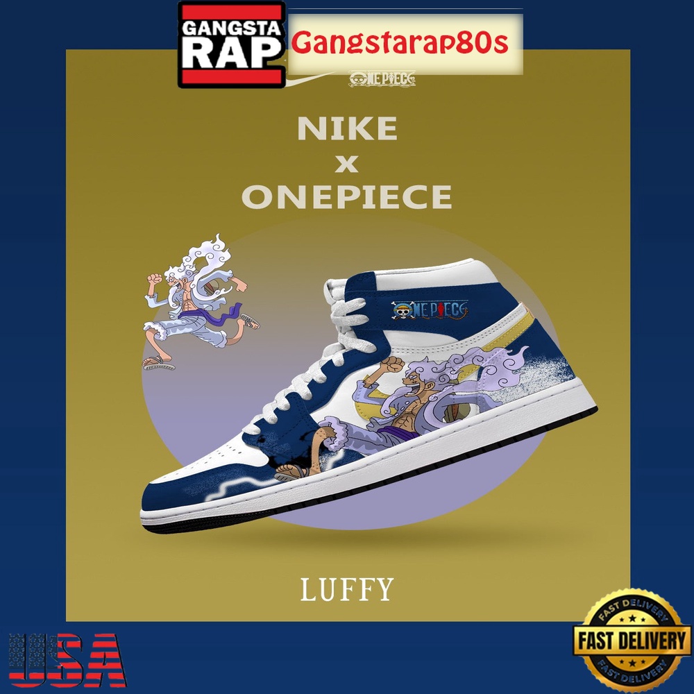 One Piece Monkey D. Luffy V.9 Nike Air Jordan 1 High-Top Shoes