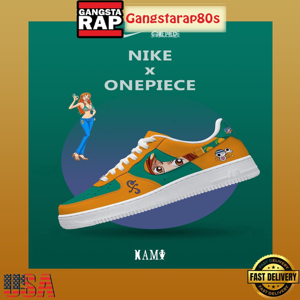 One Piece Nami V.1 Nike Air Force 1 Sneakers Shoes