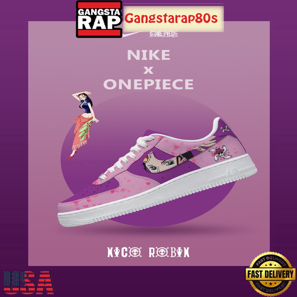 One Piece Nico Robin V.1 Nike Air Force 1 Sneakers Shoes
