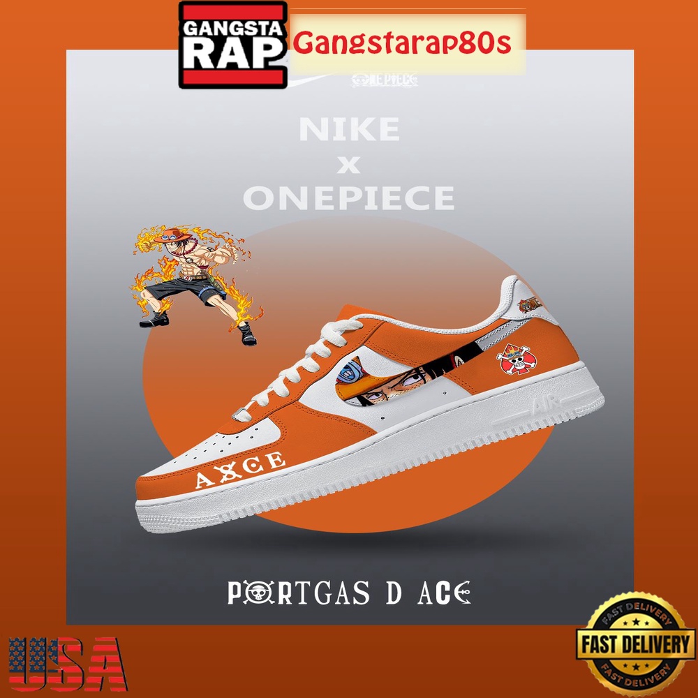 One Piece Portgas D Ace V.1 Nike Air Force 1 Sneakers Shoes
