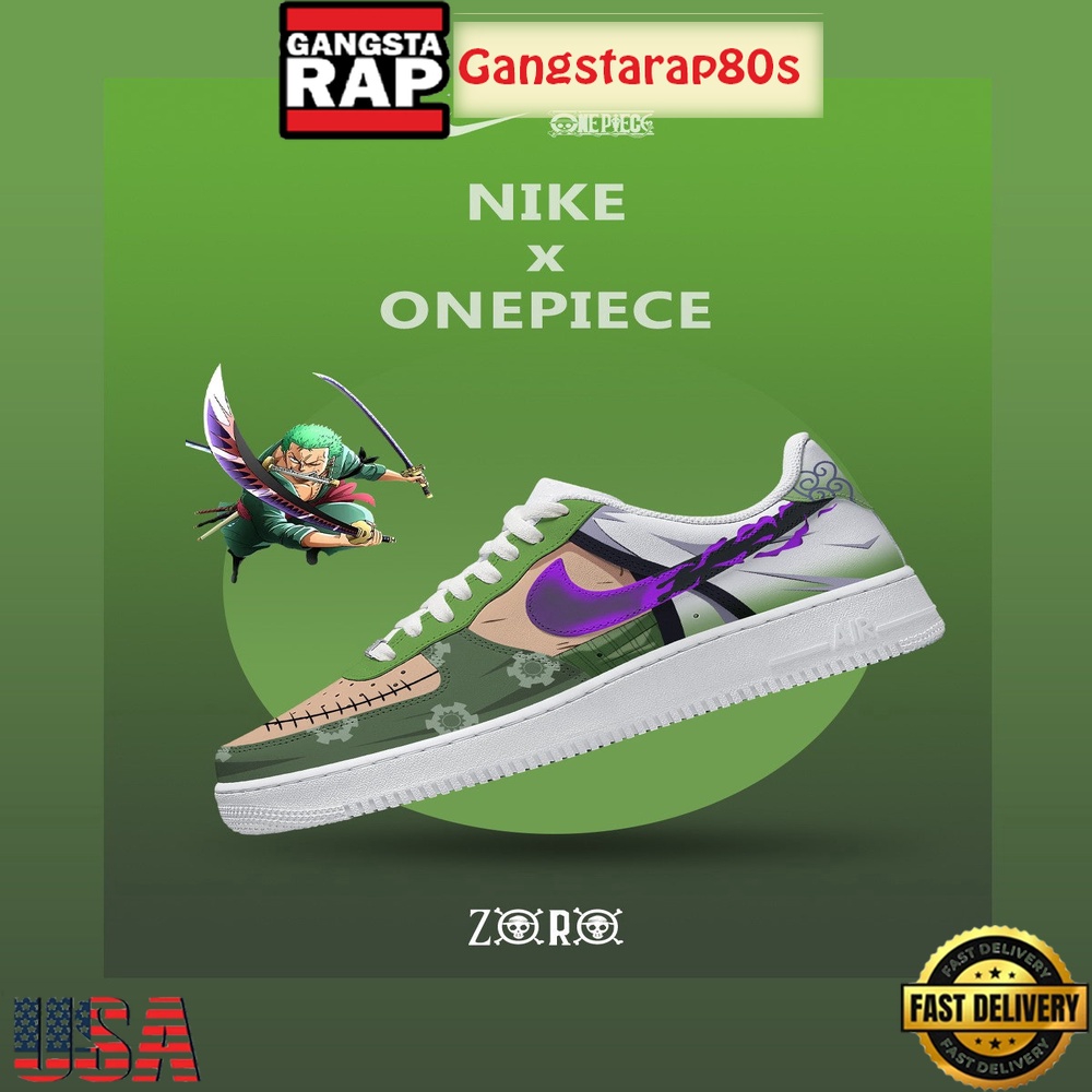 One Piece Roronoa Zoro V.3 Nike Air Force 1 Sneakers Shoes