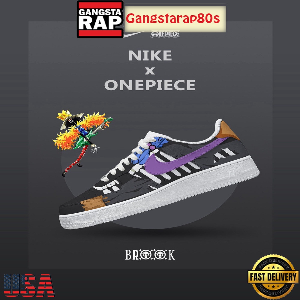 One Piece Soul King Brook Nike Air Force 1 Sneakers Shoes