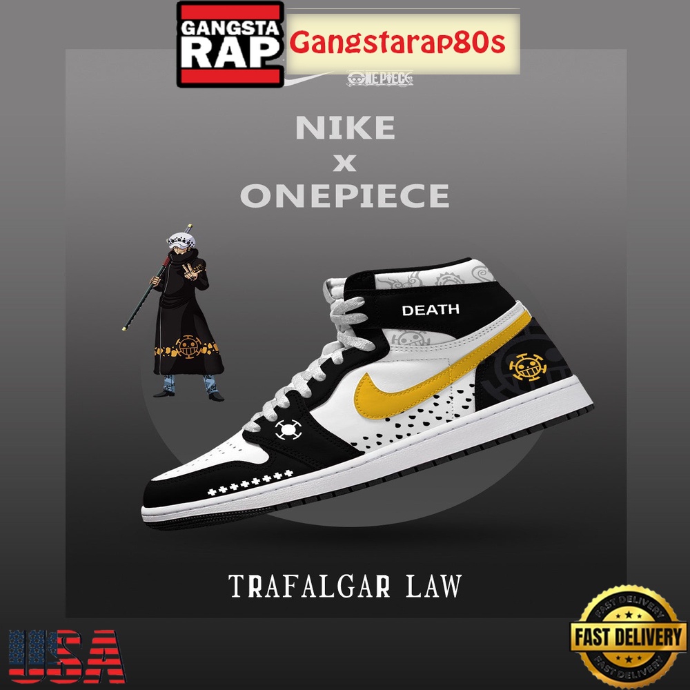 One Piece Trafalgar D. Water Law V.3 Nike Air Jordan 1 High-Top Shoes