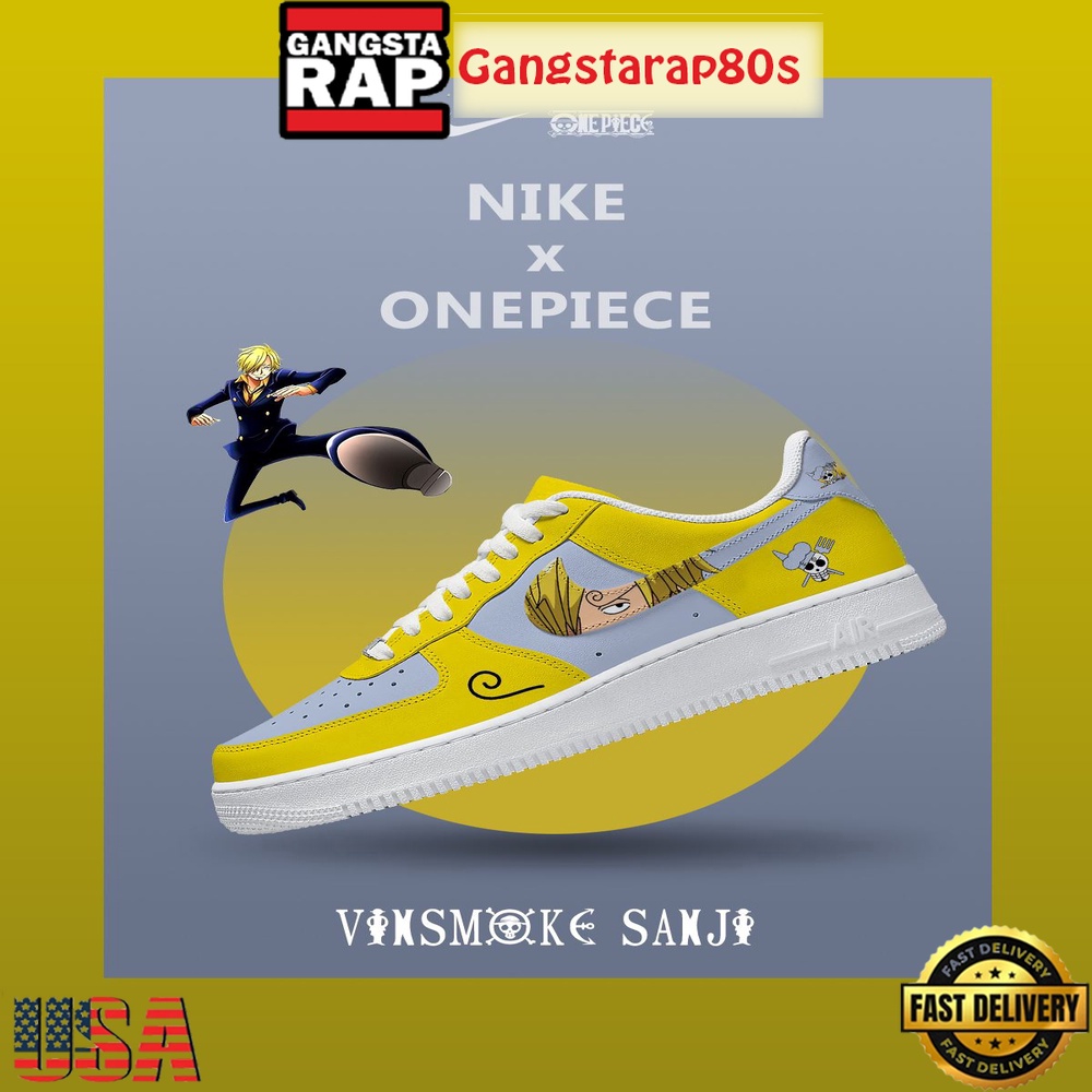One Piece Vinsmoke Sanji V.1 Nike Air Force 1 Sneakers Shoes