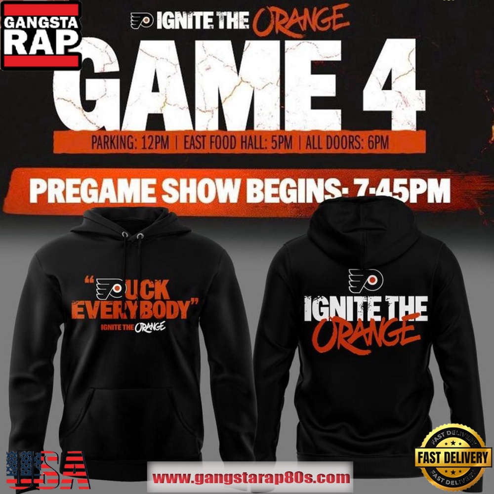 Philadelphia Flyers Puck Everybody Game 4 PlayOffs 2026 Black Hoodie