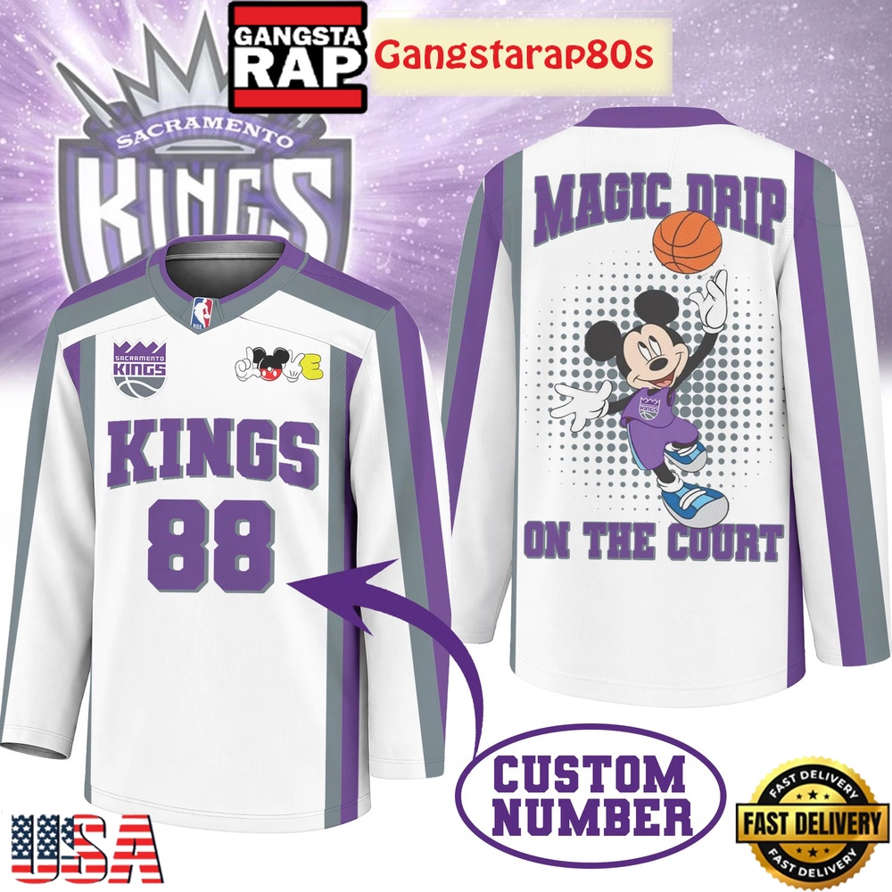 Sacramento Kings Premium NBA Magic Drip Long Jersey