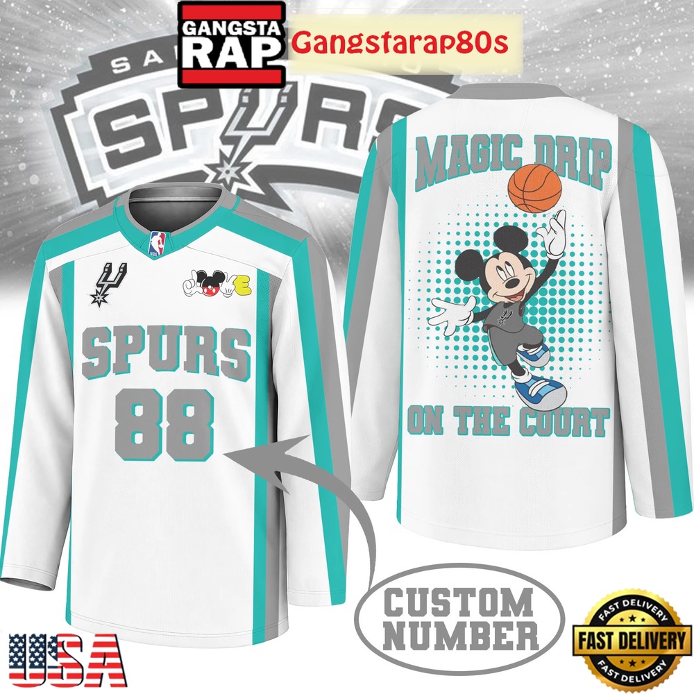 San Antonio Spurs Premium NBA Magic Drip Long Jersey