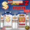 Seattle Kraken x Dragonball Z Super Aura Custom Hockey Jersey
