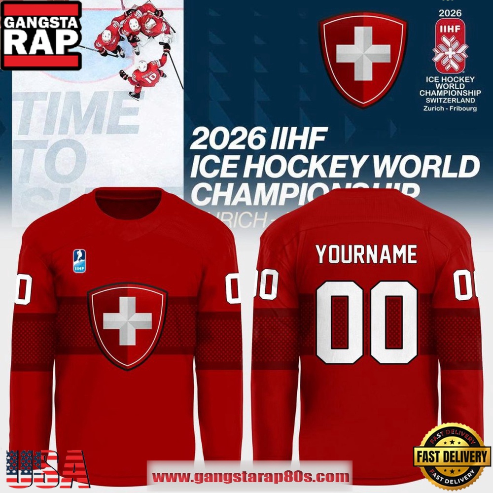 Switzerland 2026 IIHF Ice Hockey World Championship Custom Hockey Jersey