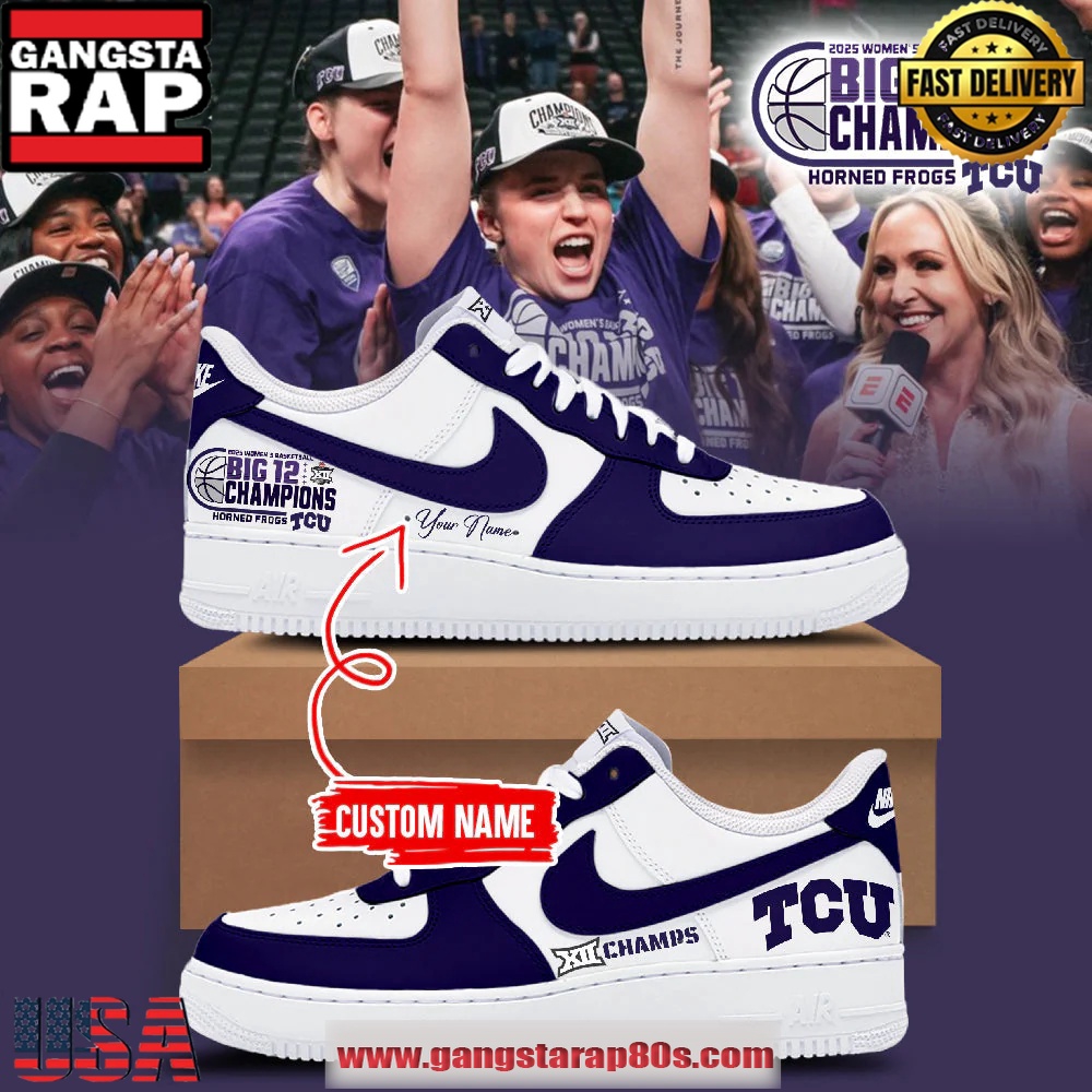 TCU Womens Basketball Custom Air Force 1 Sneakers Shoes