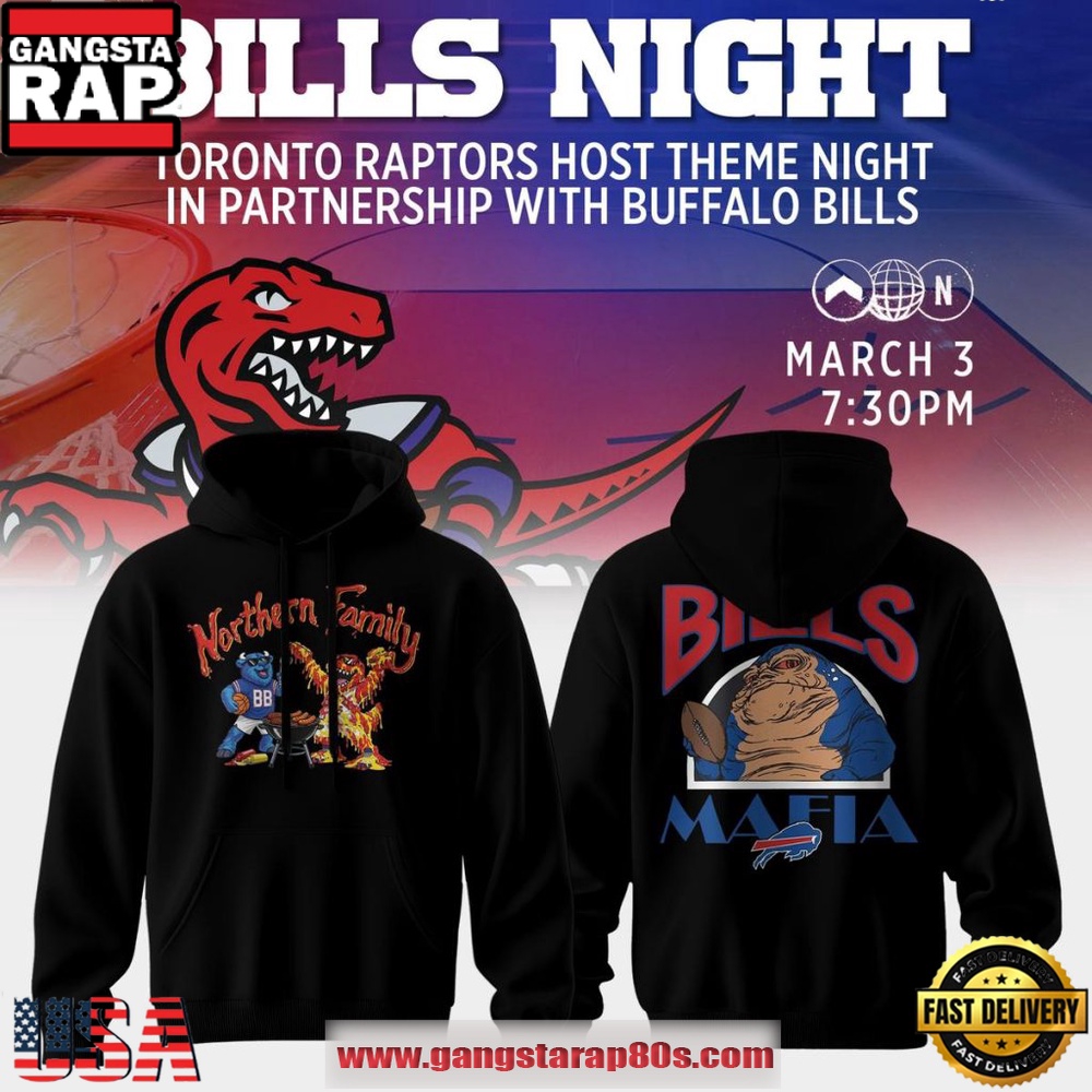 Toronto Raptors x Bills Night 2026 Northern Family Game Day Unisex Hoodie