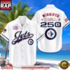 Winnipeg Jets Hawaiian Shirt USA Flag 250 Years of Freedom Anniversary 1776-2026