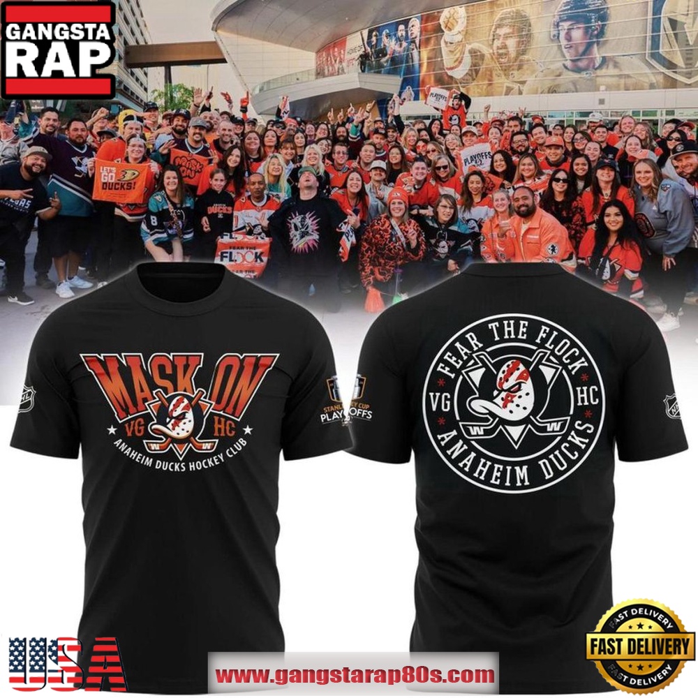 Anaheim Ducks 2026 Playoffs Mask On Limited Edition 3D Shirt