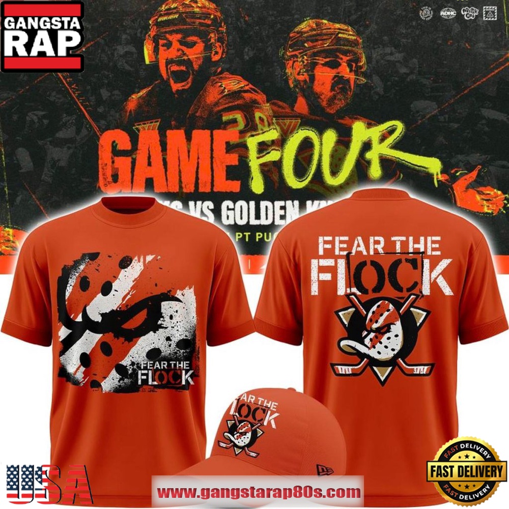 Anaheim Ducks Fear The Flock Playoff 2026 Game 4 Unisex T-Shirt