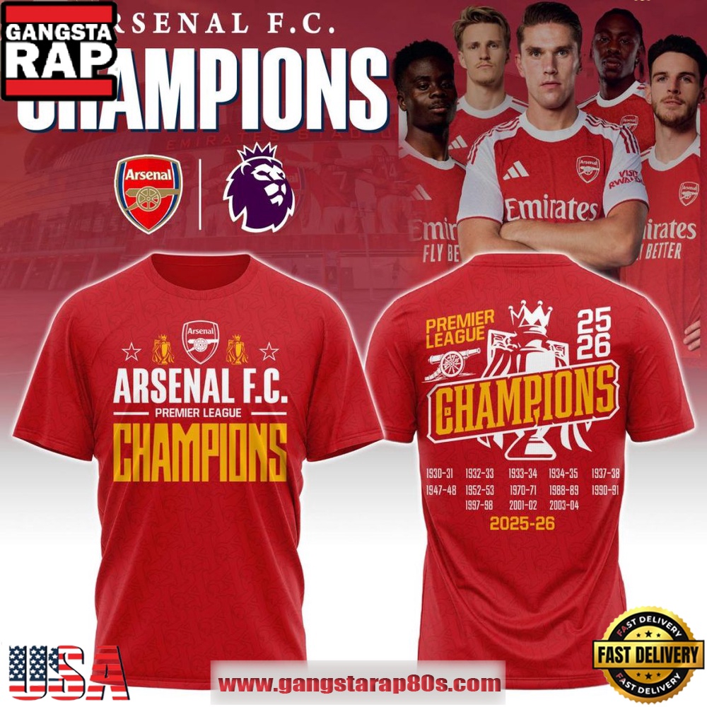 Arsenal FC 14x Premier League Champions 25-26 Special T-Shirt Arsenal FC 14x Premier League Champions 25-26 Special T-Shirt