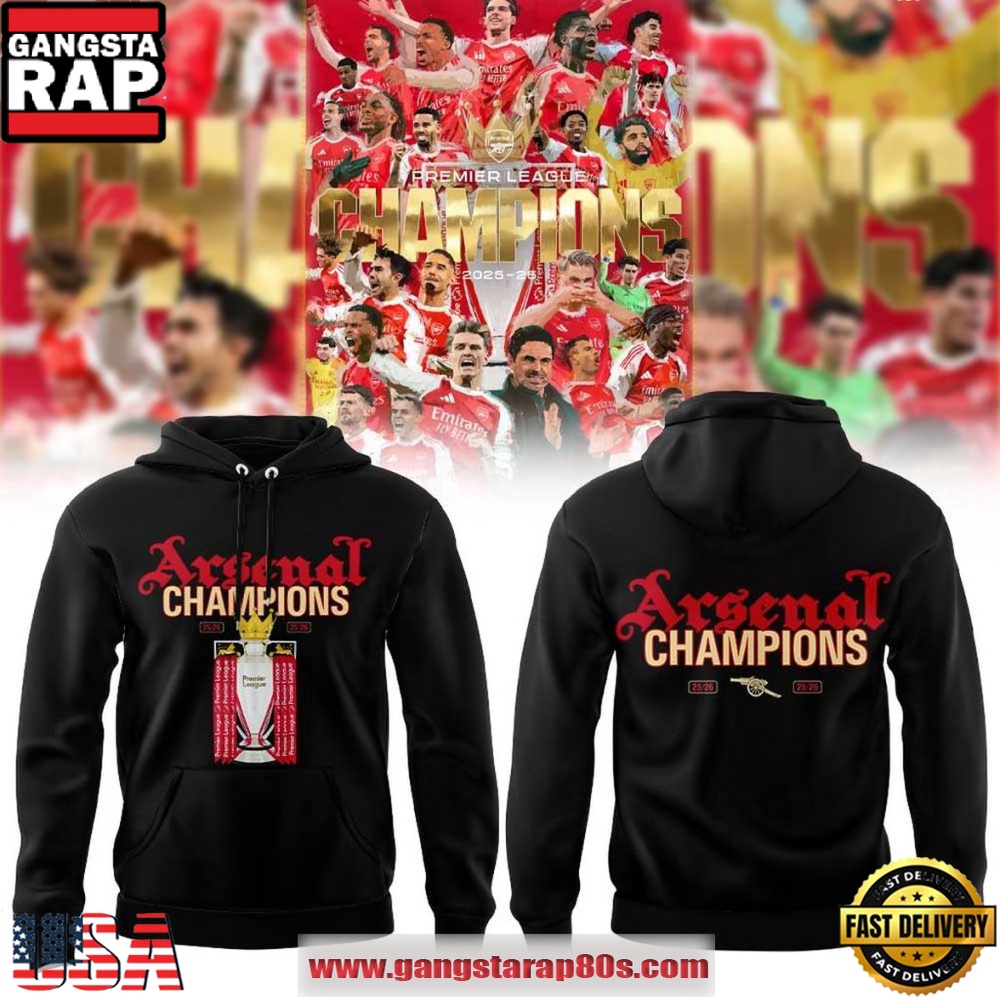 Arsenal FC Premier League Champions 2026 Special Edition Hoodie