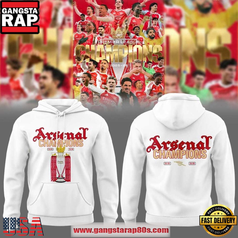 Arsenal FC Premier League Champions 2026 Special Hoodie Shirt