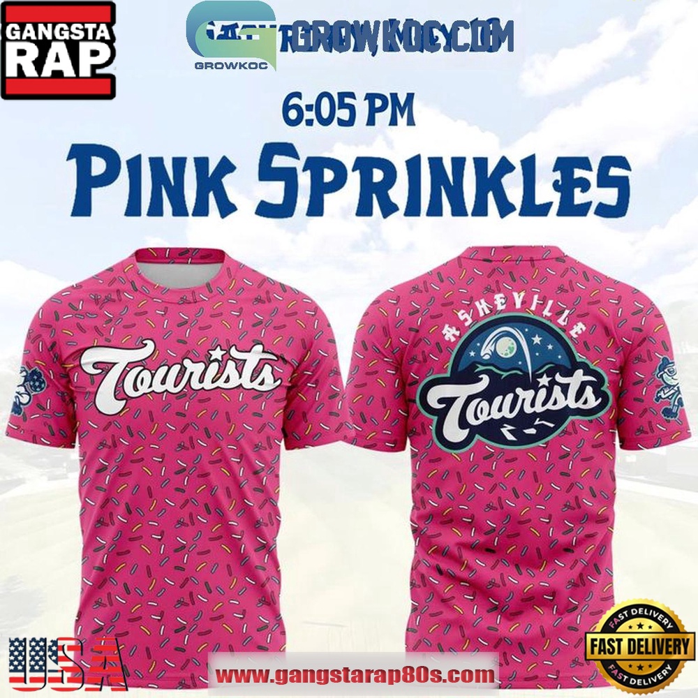Asheville Tourists 2026 Pink Sprinkles Unisex T-Shirt Asheville Tourists 2026 Pink Sprinkles Unisex T-Shirt