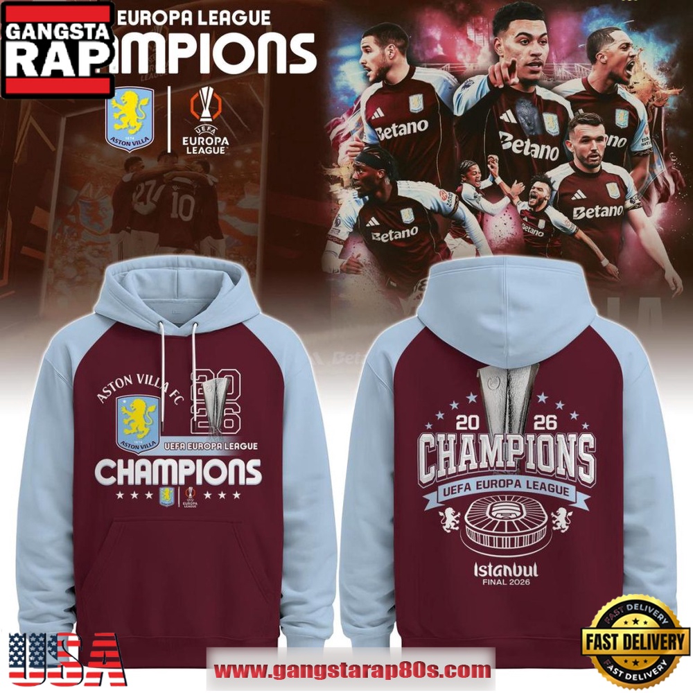 Aston Villa Europa League Champions 2026 Unisex Hoodie