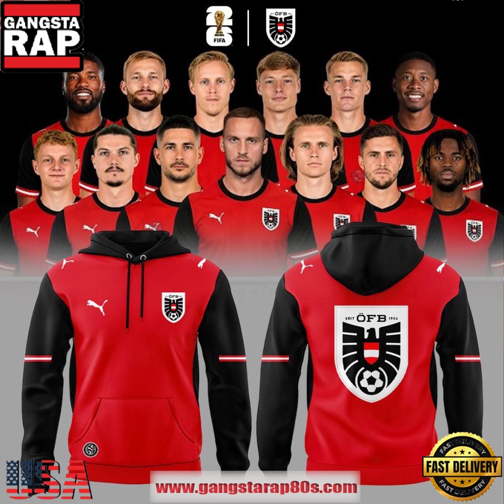 Austria National Soccer Team FIFA World Cup 2026 3D Hoodie Austria National Soccer Team FIFA World Cup 2026 3D Hoodie