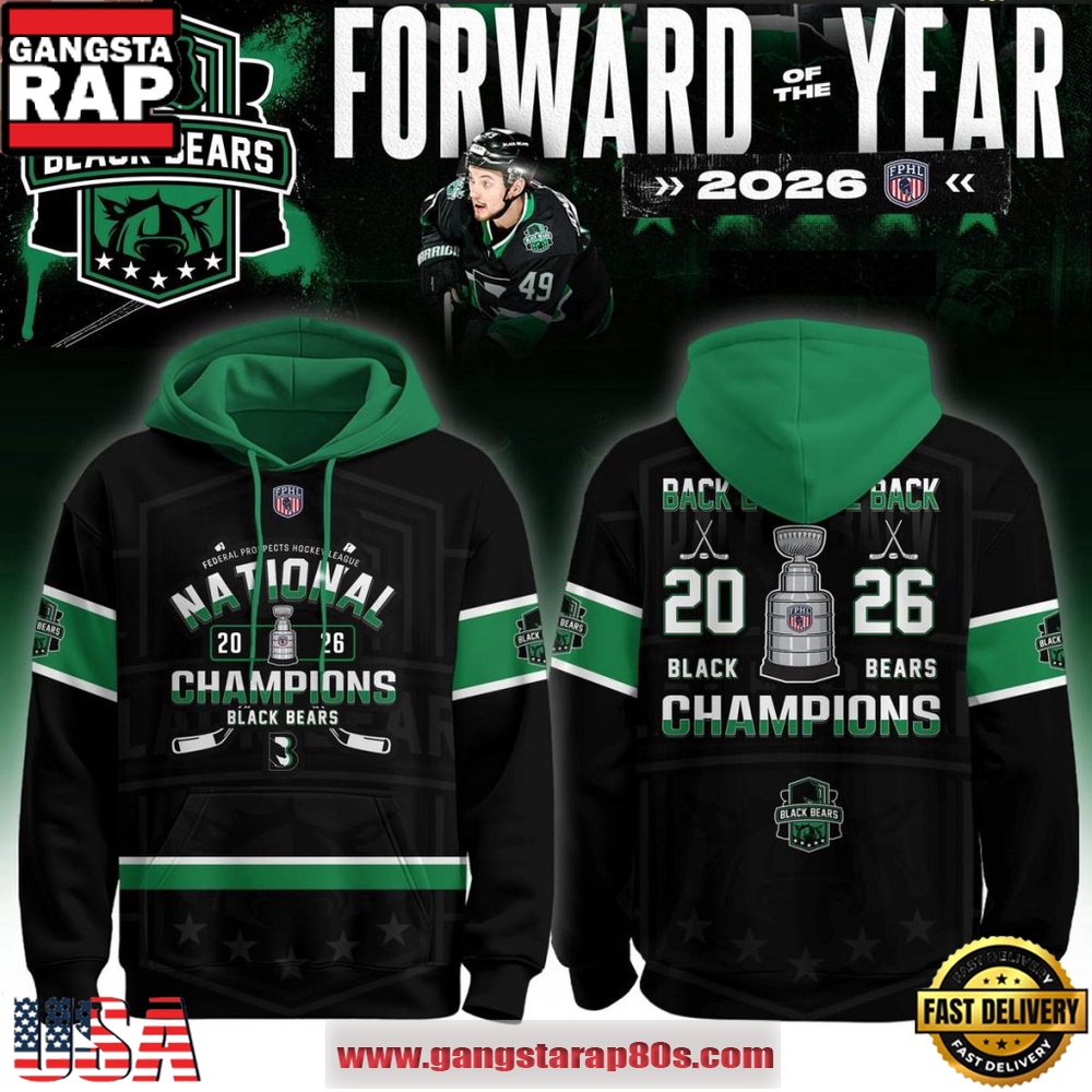 Binghamton Black Bears Champions 2026 Back-2-Back-2-Back Unisex Hoodie Binghamton Black Bears Champions 2026 Back-2-Back-2-Back Unisex Hoodie
