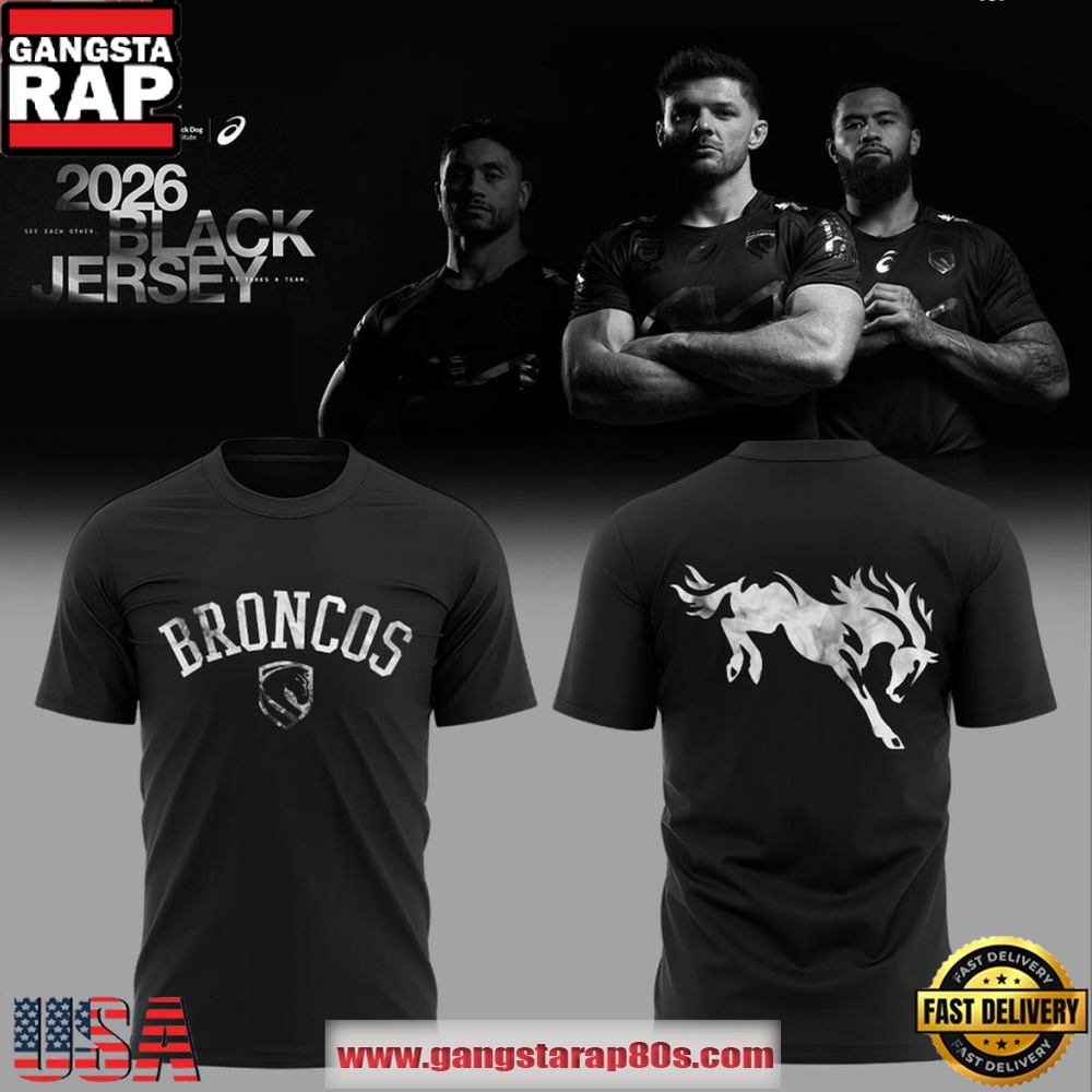 Brisbane Broncos Back In Black Horse 2026 Vintage T Shirt