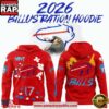 Buffalo Bills Josh Allen Billustration New 2026 Red Hoodie Shirt