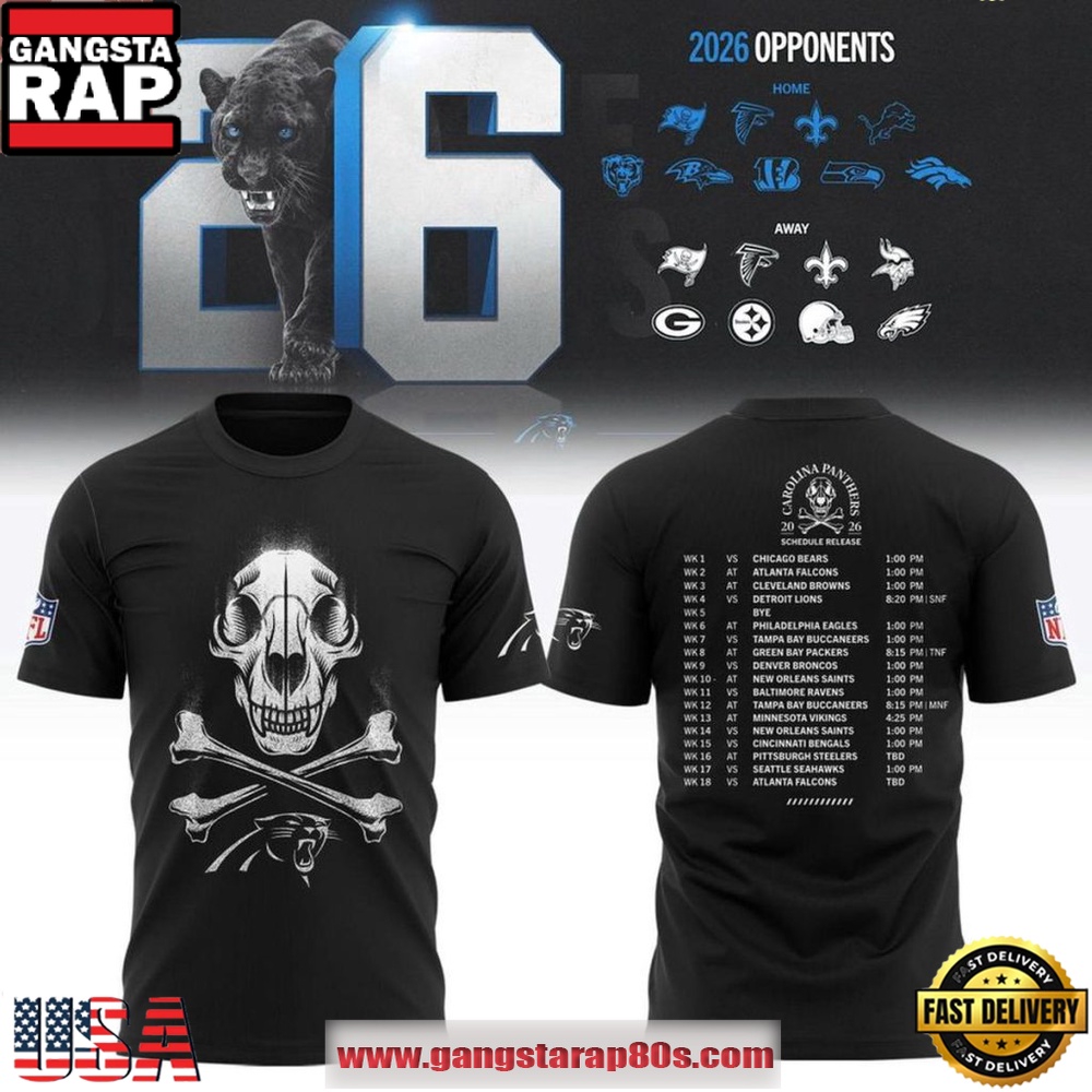 Carolina Panthers 2026 Schedule New Season Unisex T-Shirt Carolina Panthers 2026 Schedule New Season Unisex T-Shirt