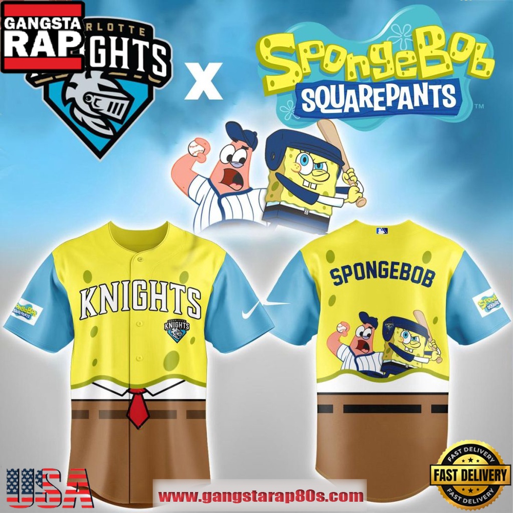 Charlotte Knights x SpongeBob SquarePants Night 2026 Special Baseball Jersey