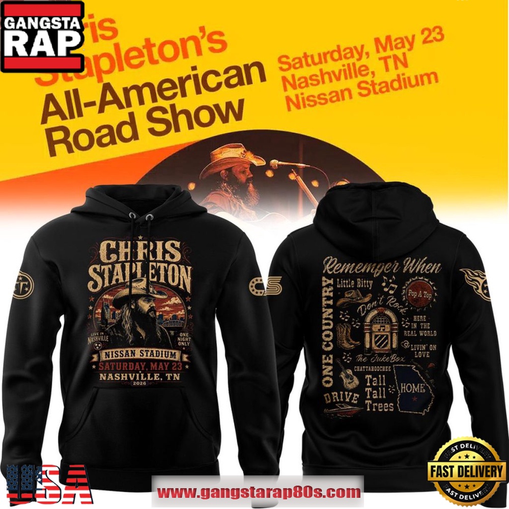 Chris Stapleton All-American Road Show 2026 Live in Nashville Unisex Hoodie Chris Stapleton All-American Road Show 2026 Live in Nashville Unisex Hoodie