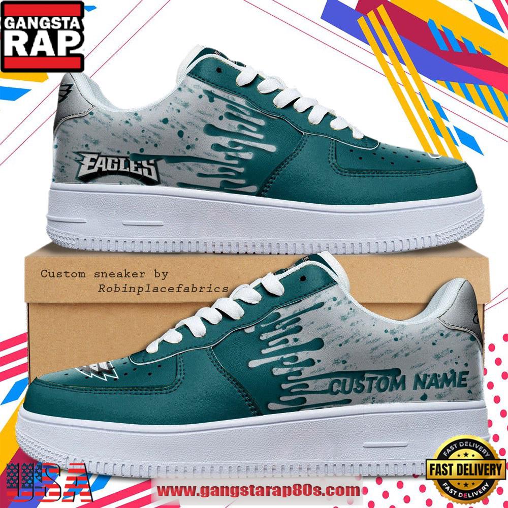 Custom Name Philadelphia Eagles NFL New 2026 Version Air Force 1 Fashions Shoes