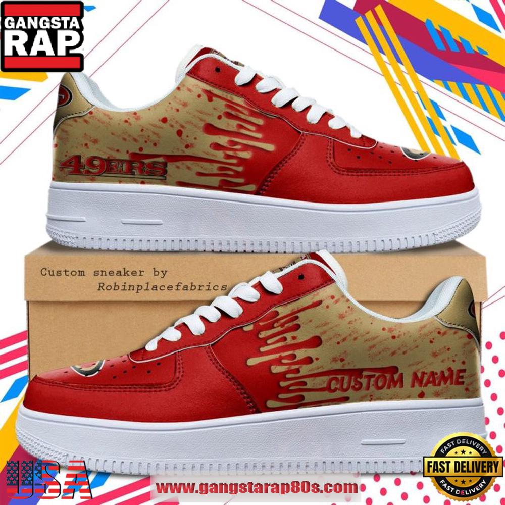 Custom Name San Francisco 49ers NFL New 2026 Version Air Force 1 Fashions Shoes