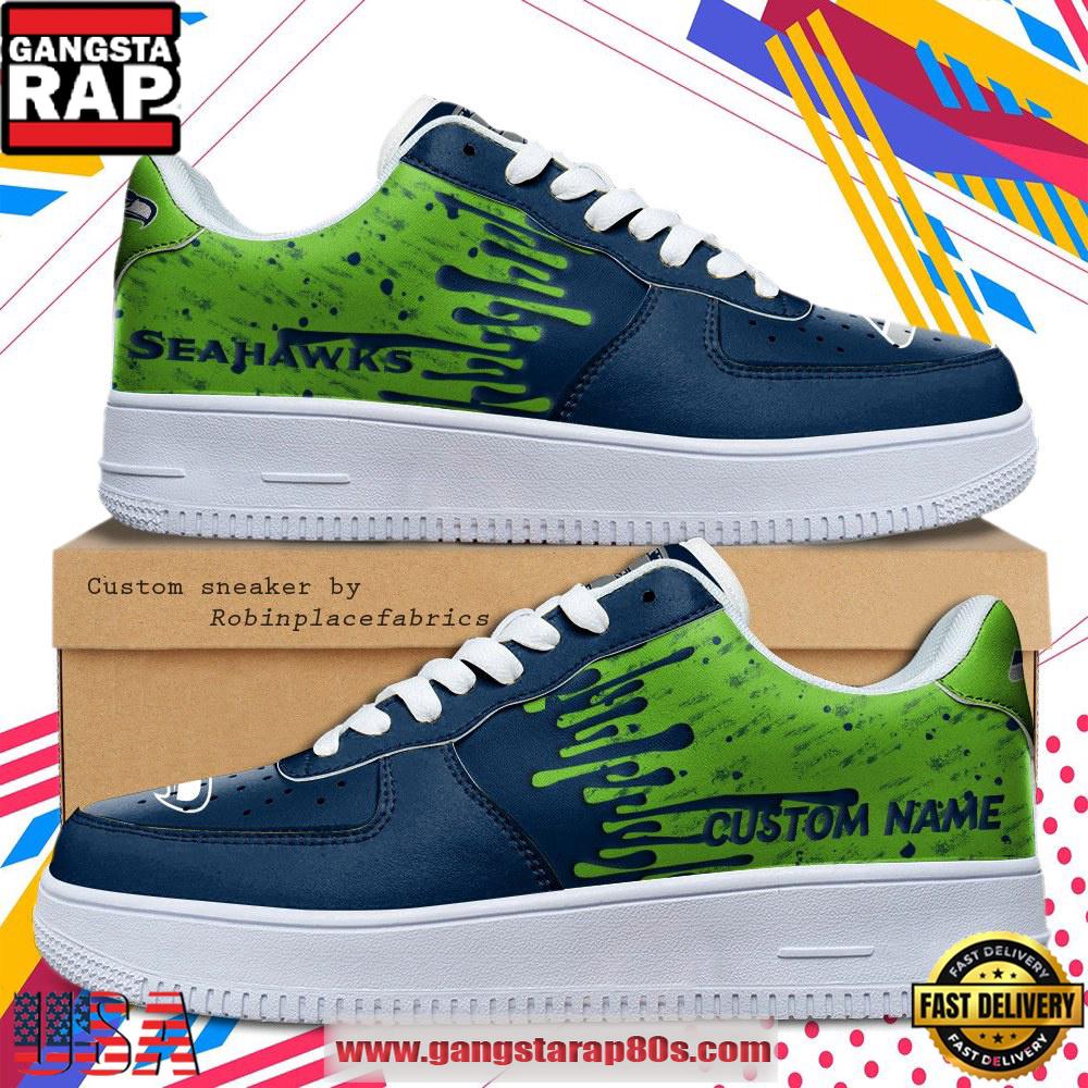 Custom Name Seattle Seahawks NFL New 2026 Version Air Force 1 Fashions Shoes