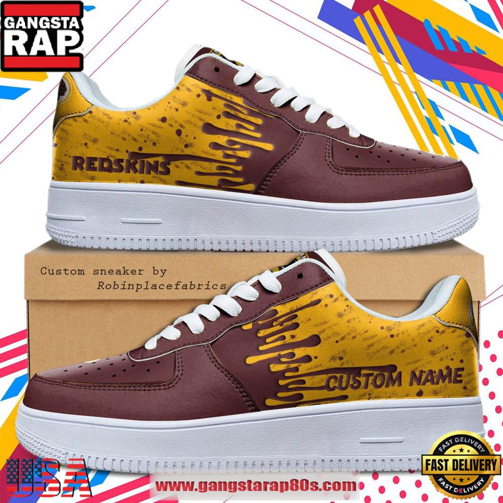 Custom Name Washington Redskins NFL New 2026 Version Air Force 1 Fashions Shoes