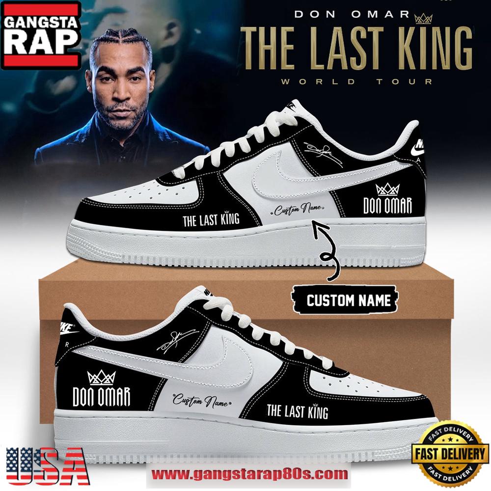 DON OMAR The Last King World Tour 2026 Limited Edition Signature Black Air Force 1 Fashions Shoes DON OMAR The Last King World Tour 2026 Limited Edition Signature Black Air Force 1 Fashions Shoes